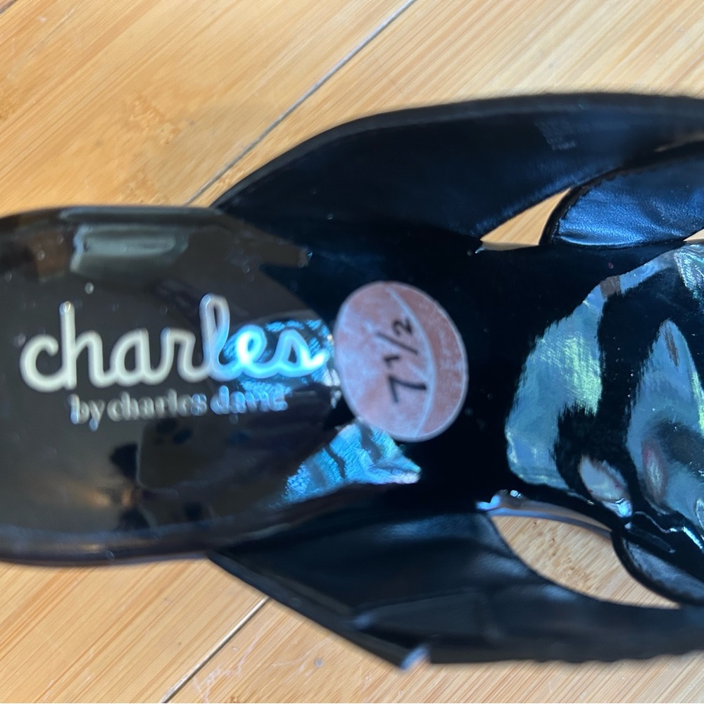 Charles by Charles David Black Wedge Heels. New without box